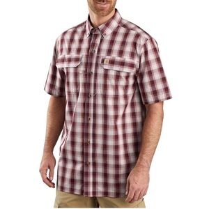 🆕Carhartt Force Men's Relaxed Fit Plaid SS Button Down Shirt ~ Size Medium